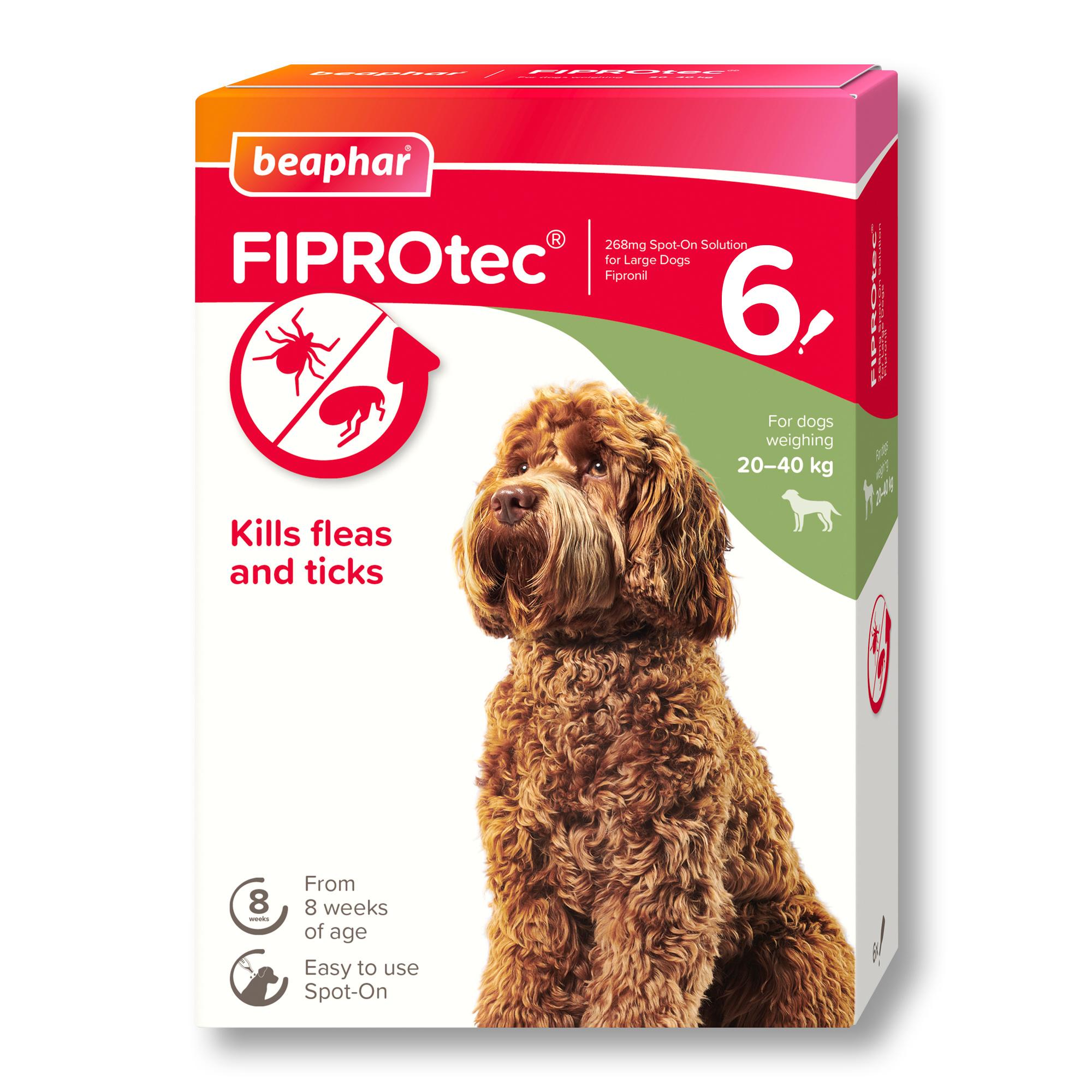 Beaphar FIPROtec Spot-On for Large Dog 6 Pack Image 1