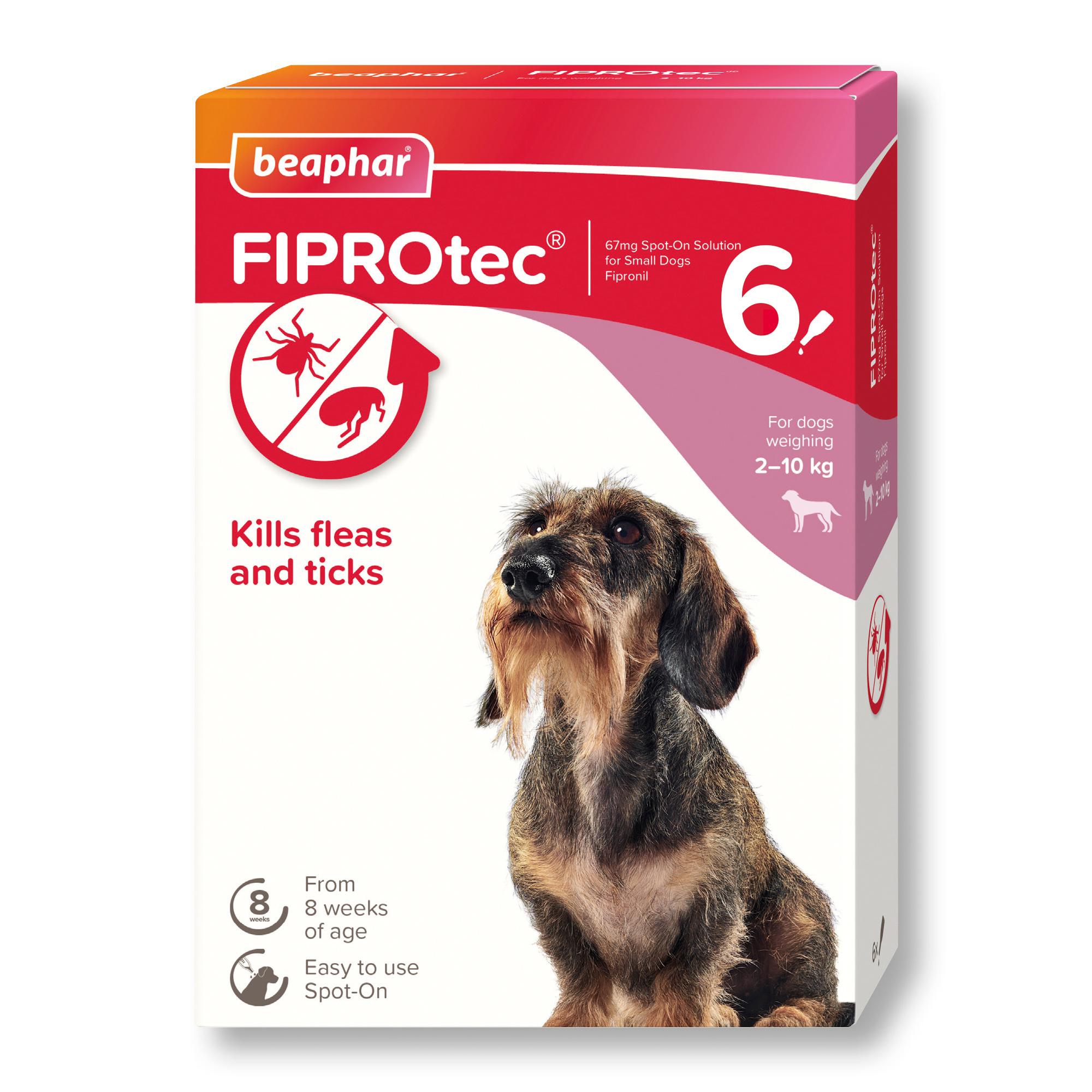 Beaphar FIPROtec Spot-On for Small Dogs 6 Pack Image 1