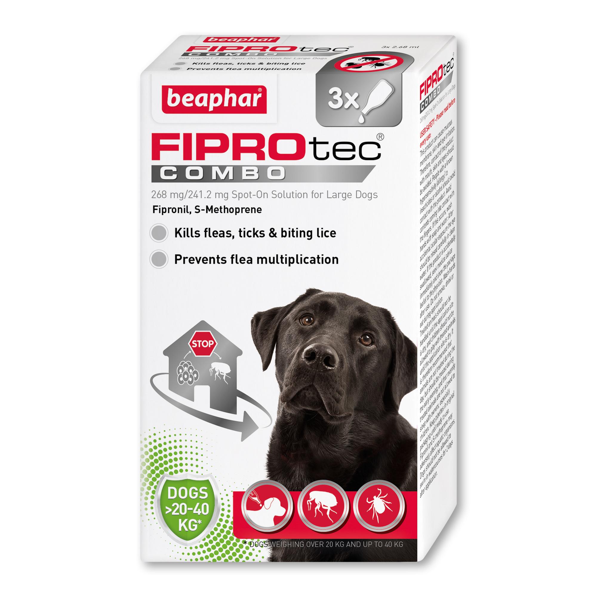 Beaphar FIPROtec COMBO for Large Dogs 3 Pack Image 1