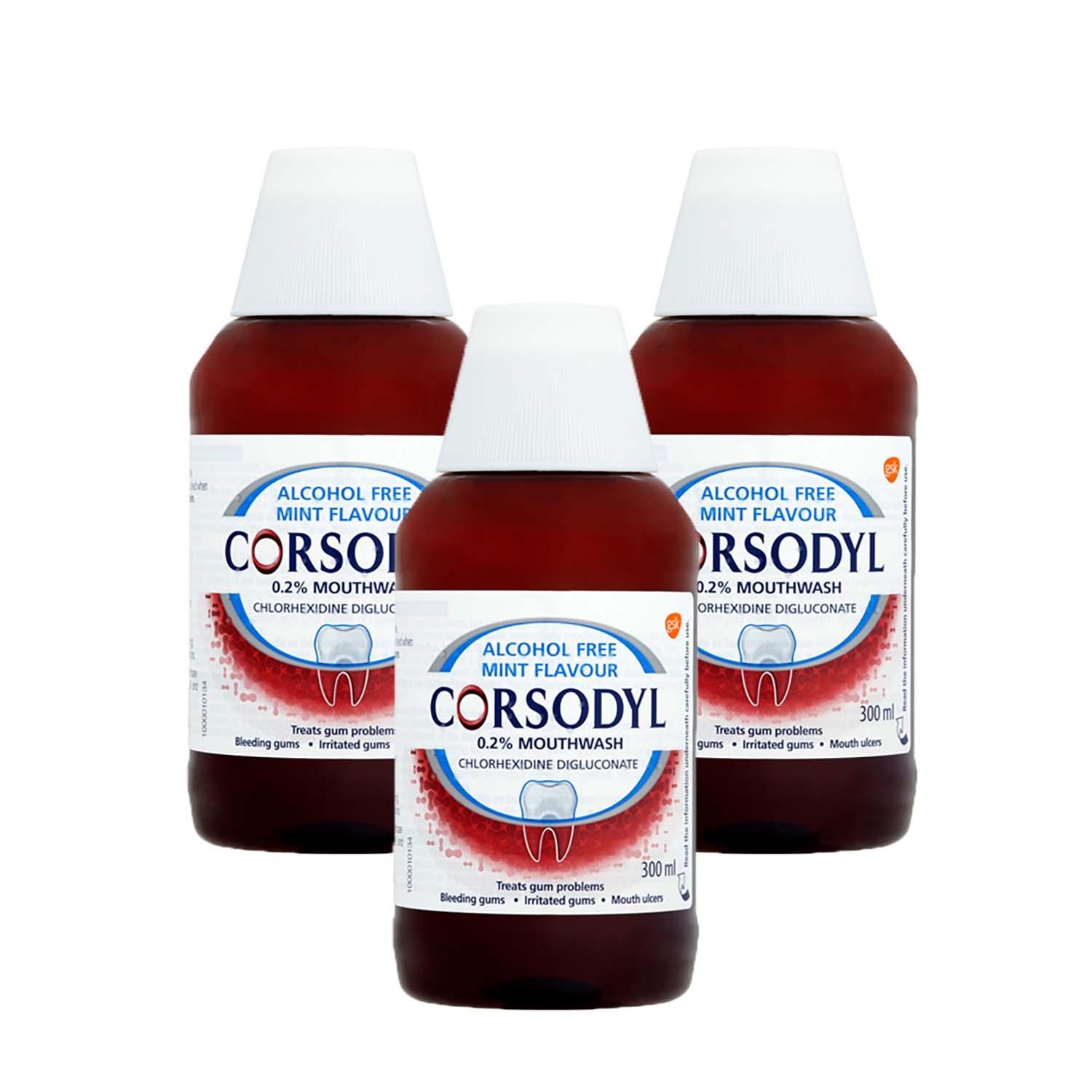 Corsodyl 0.2% Gum Problem Alcohol Free Mint Mouthwash 300ml Image 1