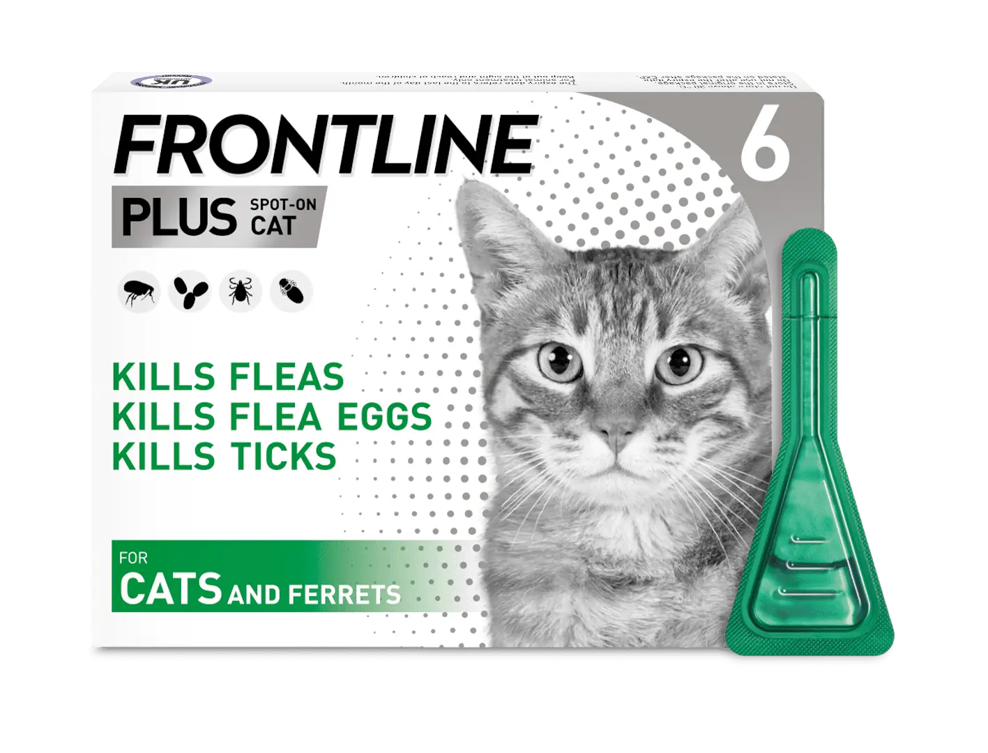 FRONTLINE PLUS Flea & Tick Treatment Cat Image 1
