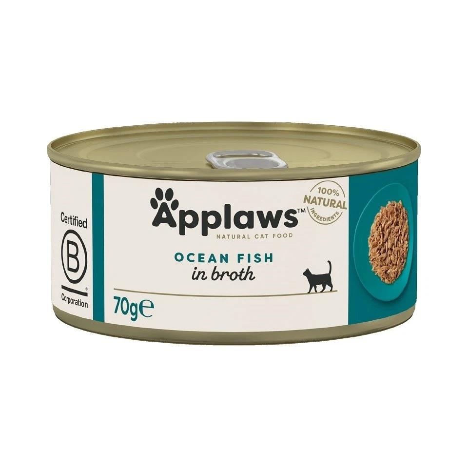 Applaws Adult Wet Cat Food Can Ocean Fish Image 1