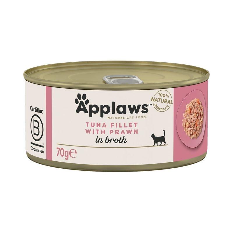 Applaws Adult Wet Cat Food Can Tuna Fillet & Prawn Image 1