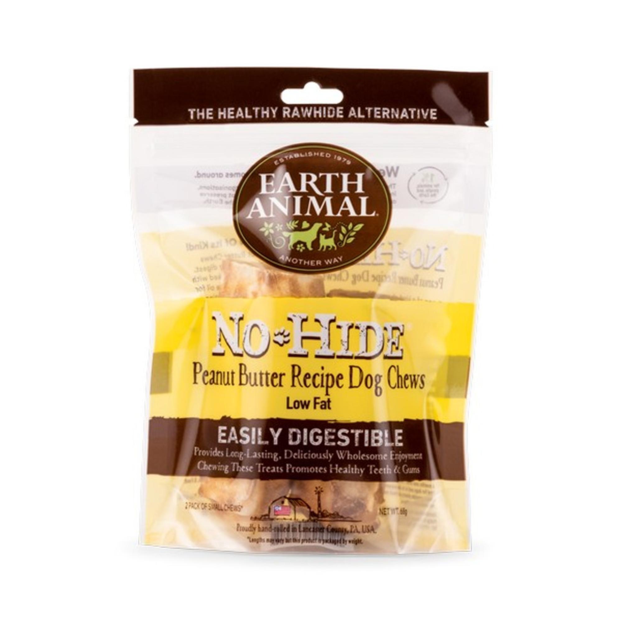 Earth Animal No Hide Peanut Butter Medium Chews for Dogs 2pk 120g Image 1