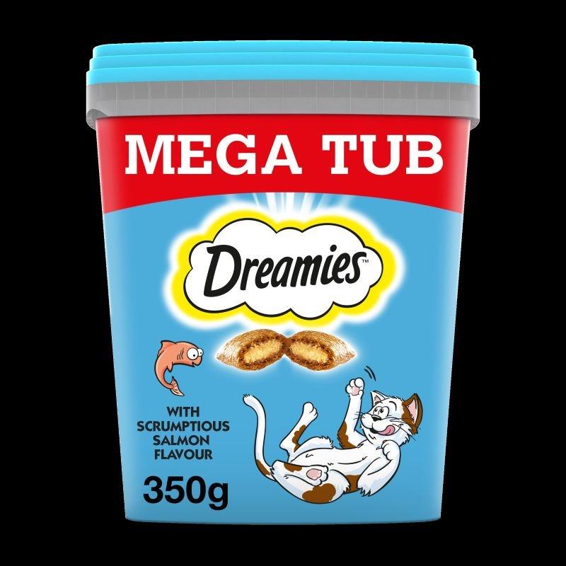 Dreamies Treats wiith Salmon for Cats Mega Pack 200g Image 1