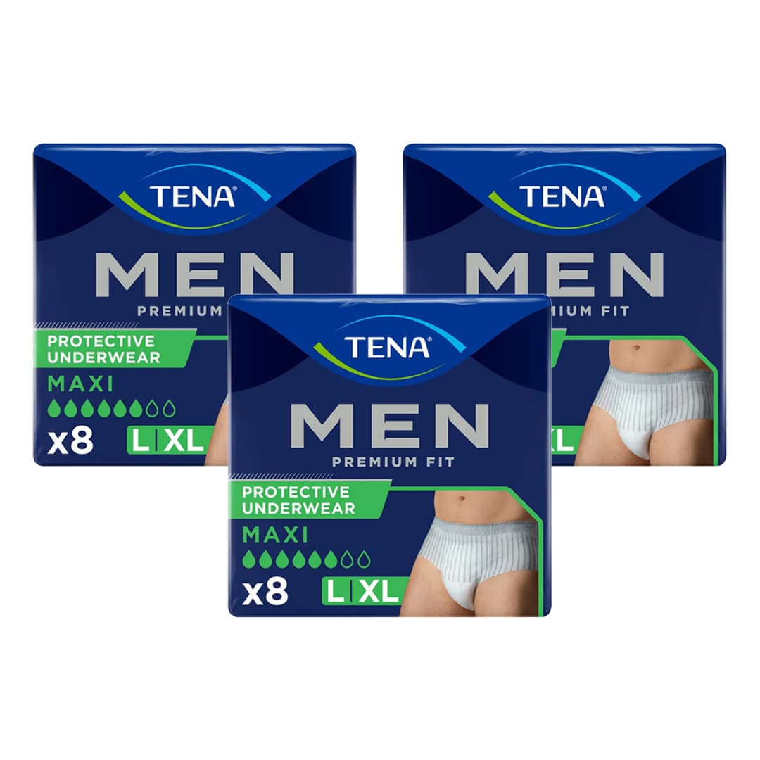 TENA Men Premium Fit Incontinence Pants Large 8 Pack Image 1