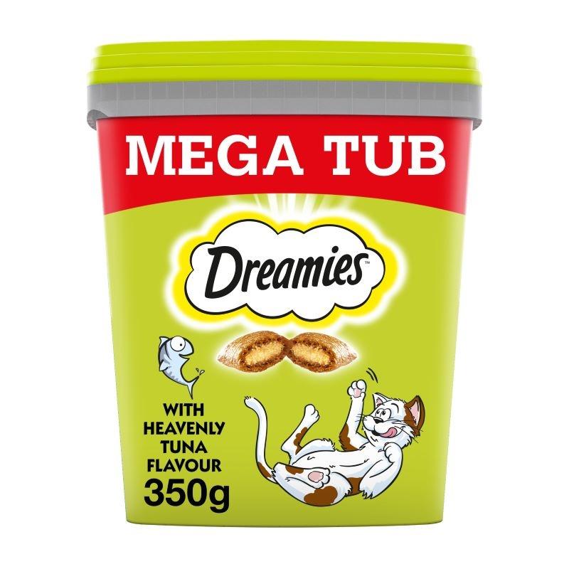 Dreamies Treats with Tuna for Cats 350g Tub Image 1