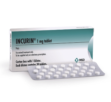 Incurin 1mg Tablets for Dogs - 30 tablets Image 1