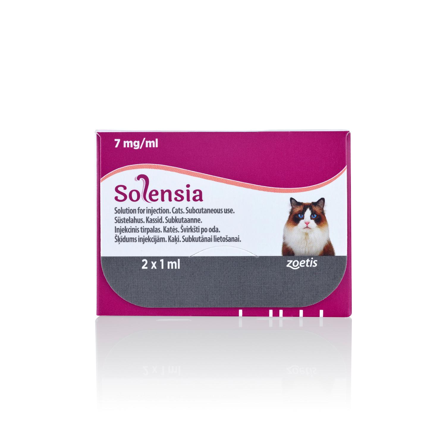 Solensia 7mg/ml Solution for Injection for Cats - 2 x 1ml vials Image 1
