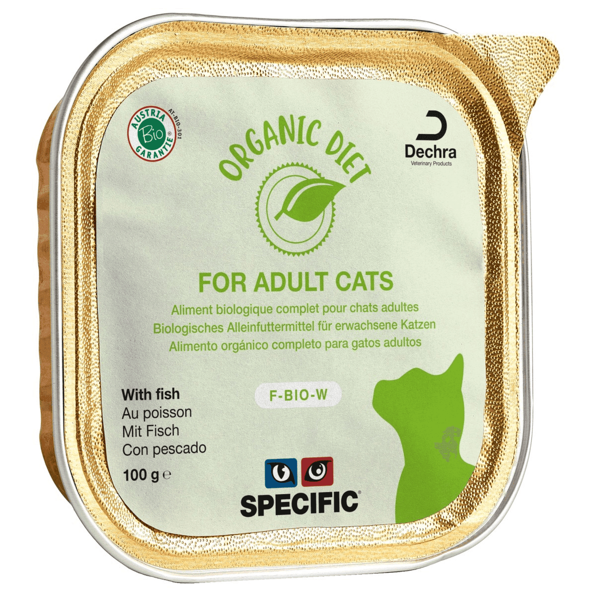 Specific F-BIO-W Feline Organic Fish Wet Food 4 x (8 x 100g) Image 1