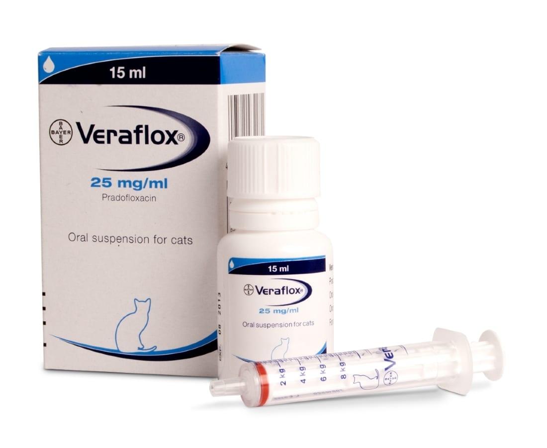 Veraflox Oral Suspension 25mg/ml for Dogs and Cats - 15ml Image 1
