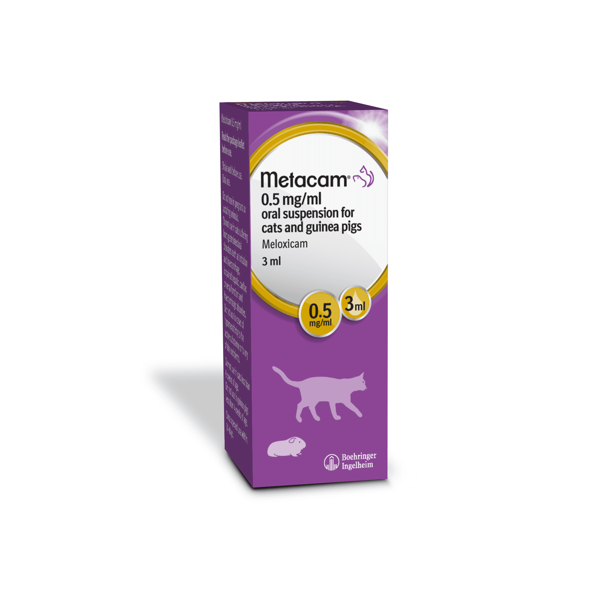 Metacam Oral Suspension for Cats and Guinea Pigs 0.5mg/ml Image 1