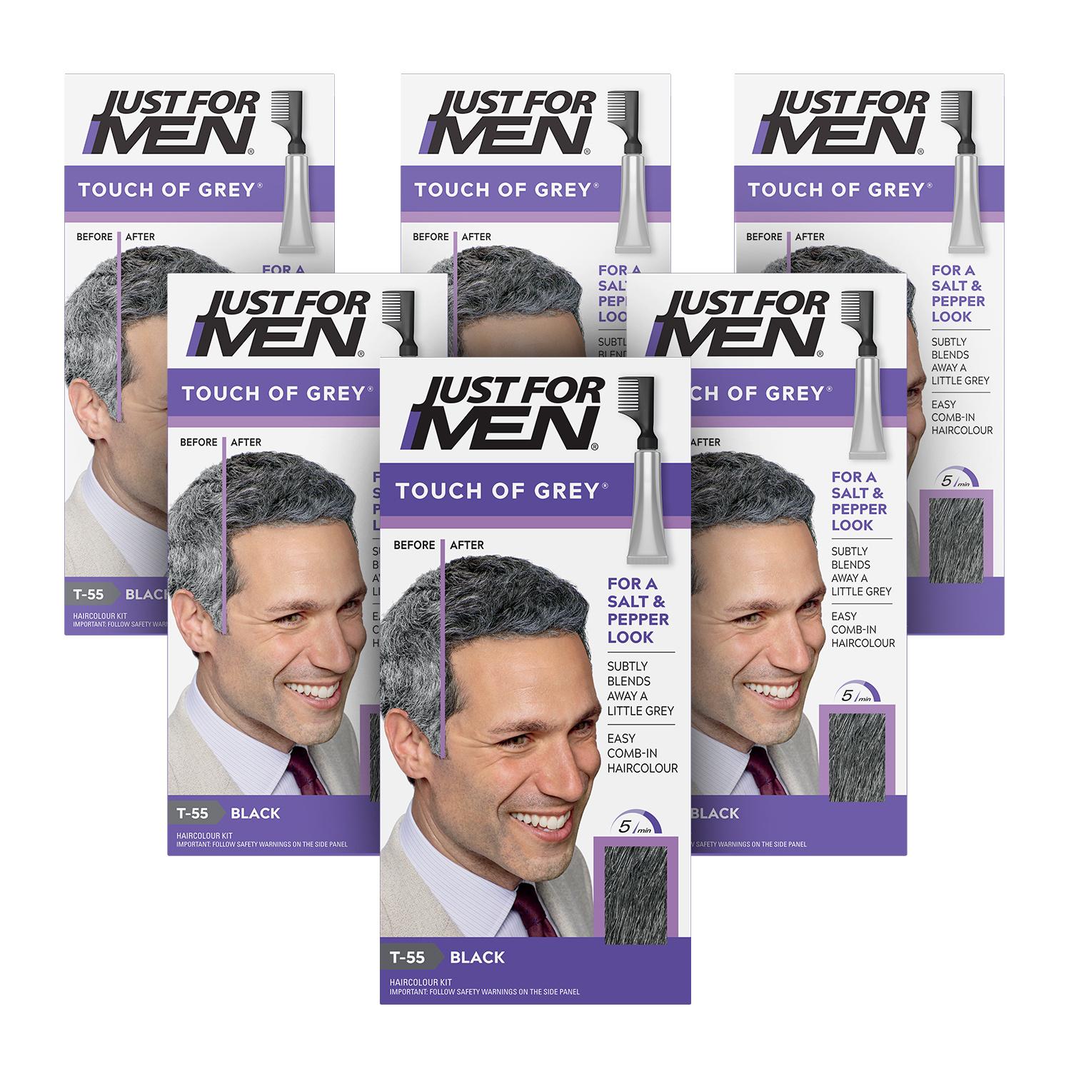 Just For Men Touch of Grey Hair Dye Black T-55 Image 1