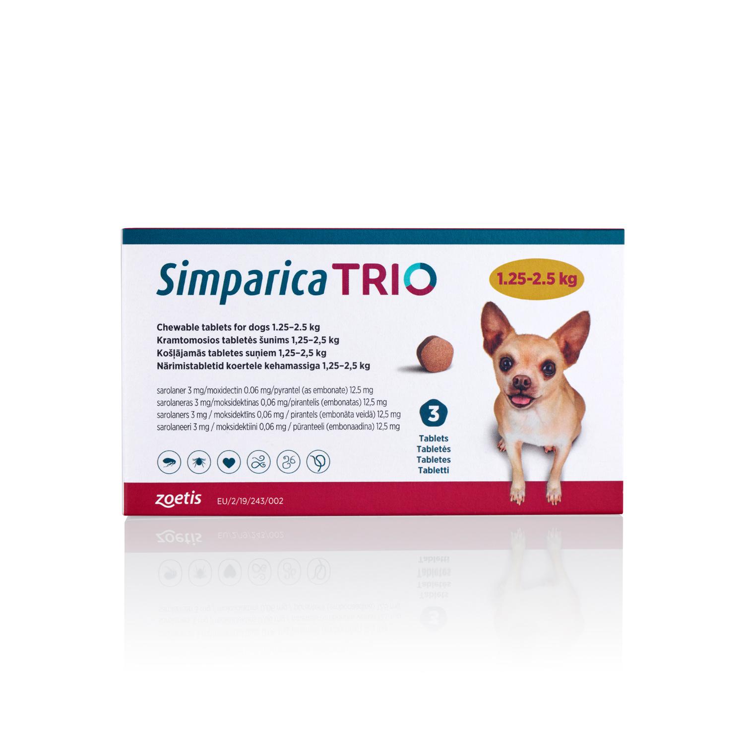 Simparica Trio Chewable Tablets for Dogs Image 1