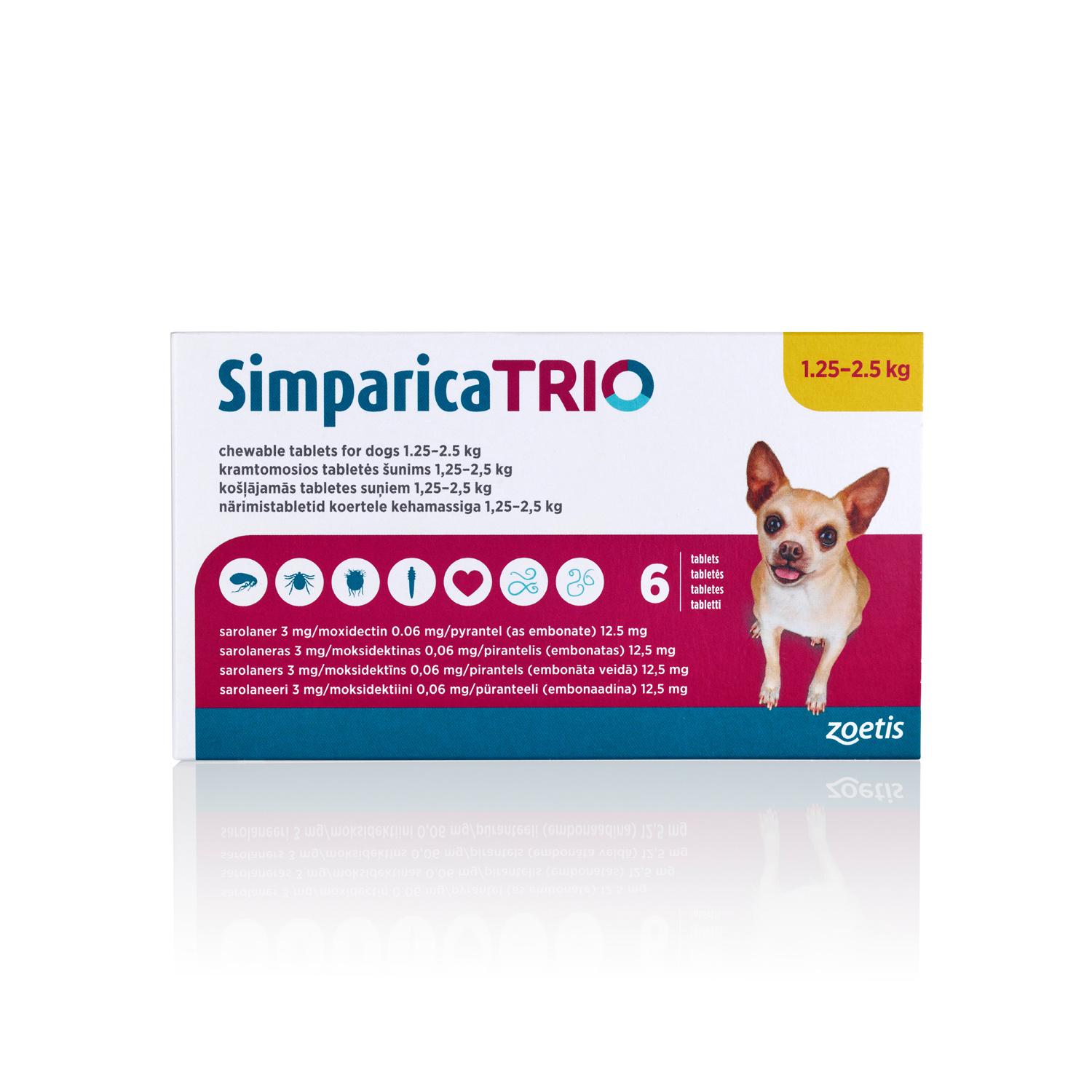 Simparica Trio Chewable Tablets for Dogs Image 1