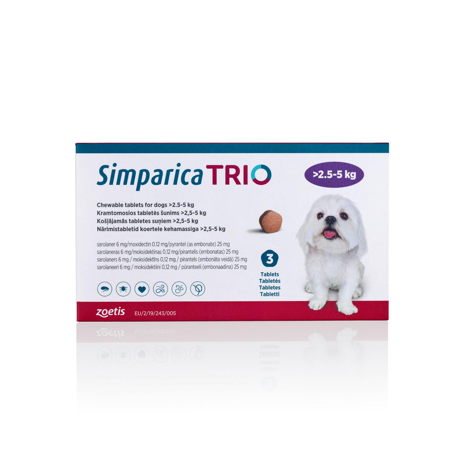 Simparica Trio Chewable Tablets for Dogs Image 1
