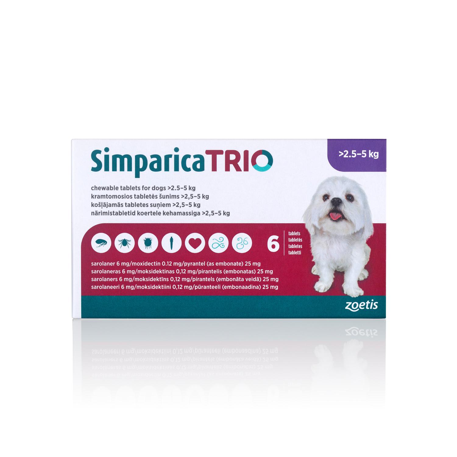 Simparica Trio Chewable Tablets for Dogs Image 1