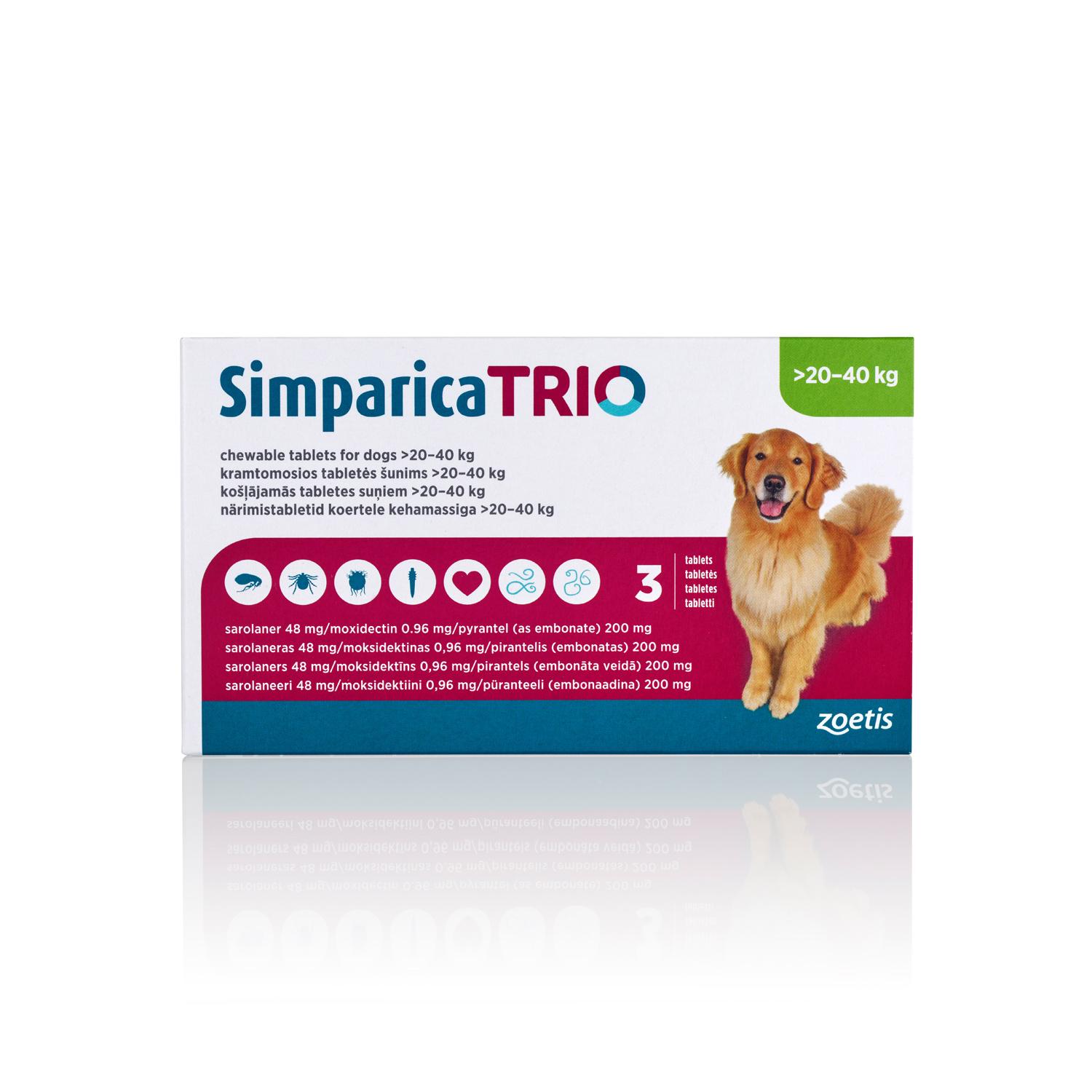 Simparica Trio Chewable Tablets for Dogs Image 1