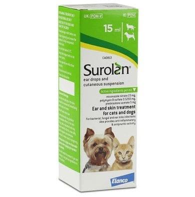 Surolan Ear Drops for Cats and Dogs Image 1