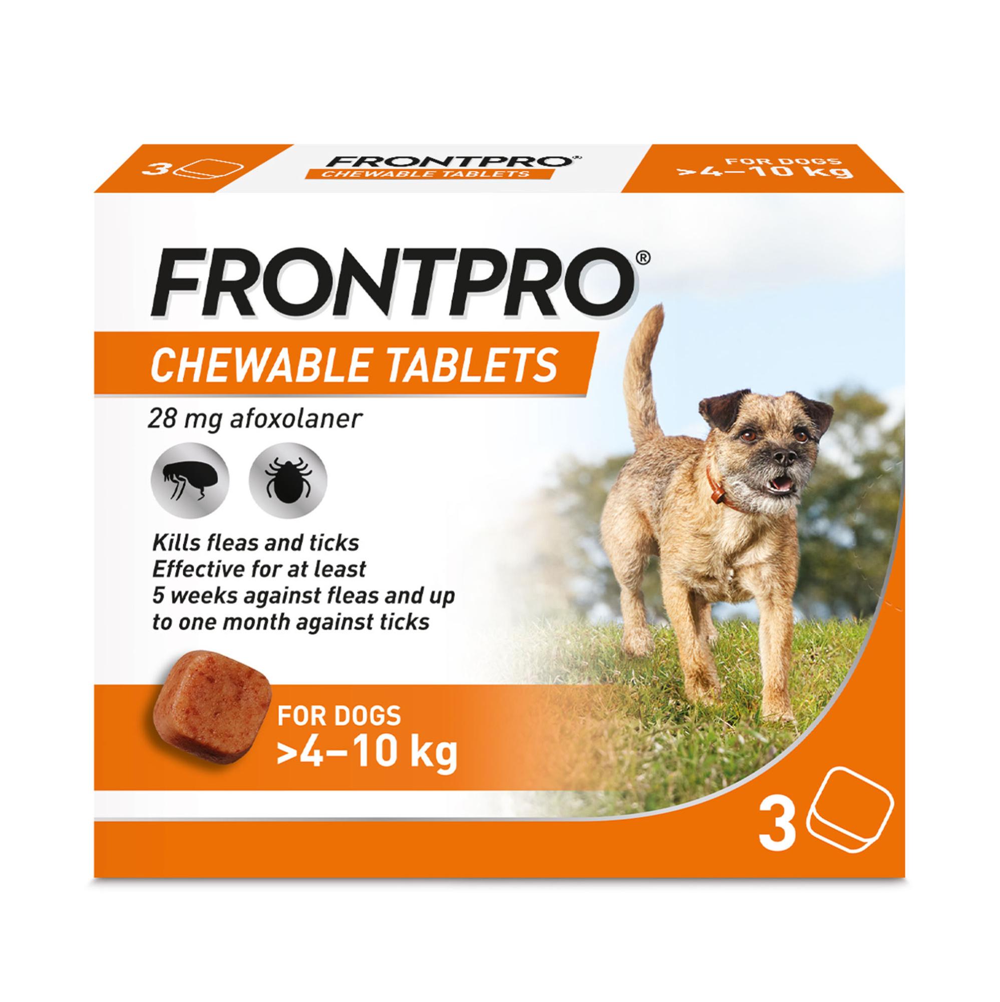 FRONTPRO Chewable Tablets Flea & Tick Treatment for Dogs Image 1