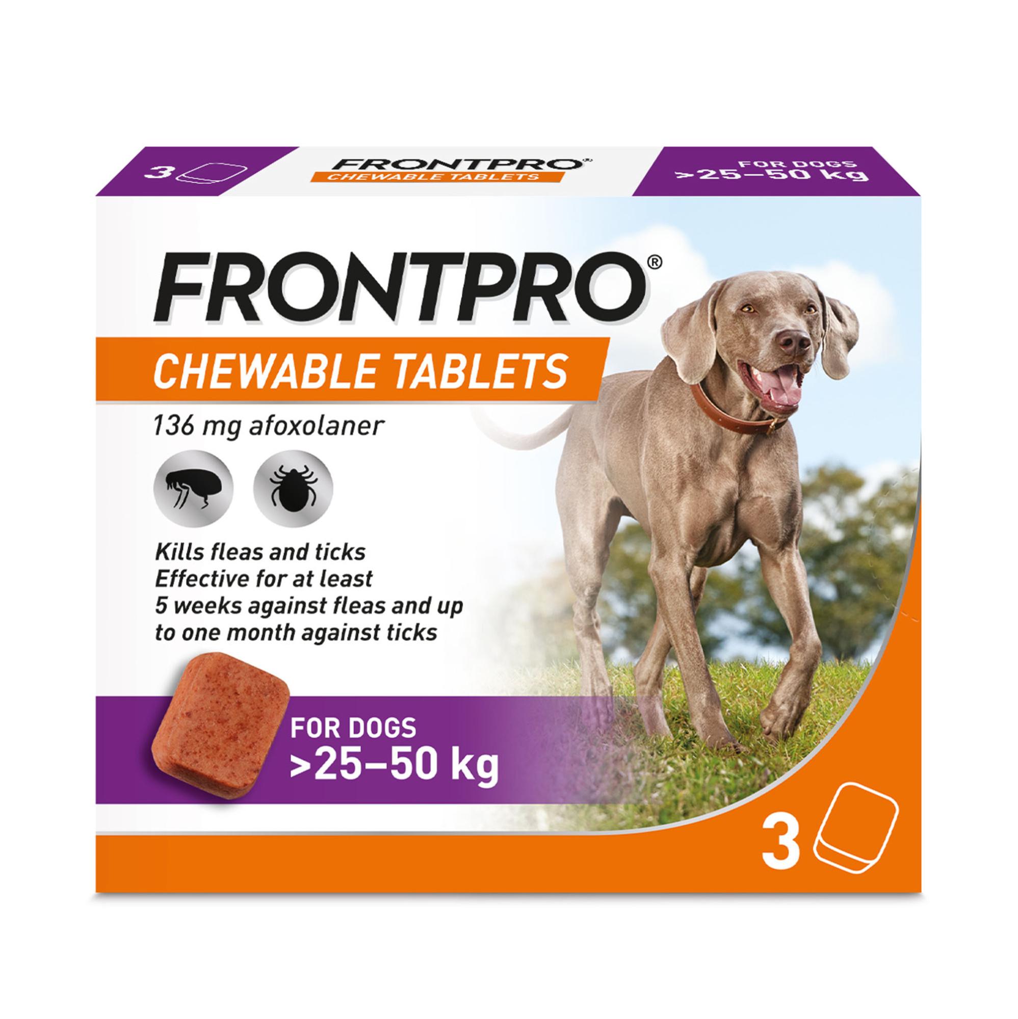 FRONTPRO Chewable Tablets Flea & Tick Treatment for Dogs Image 1