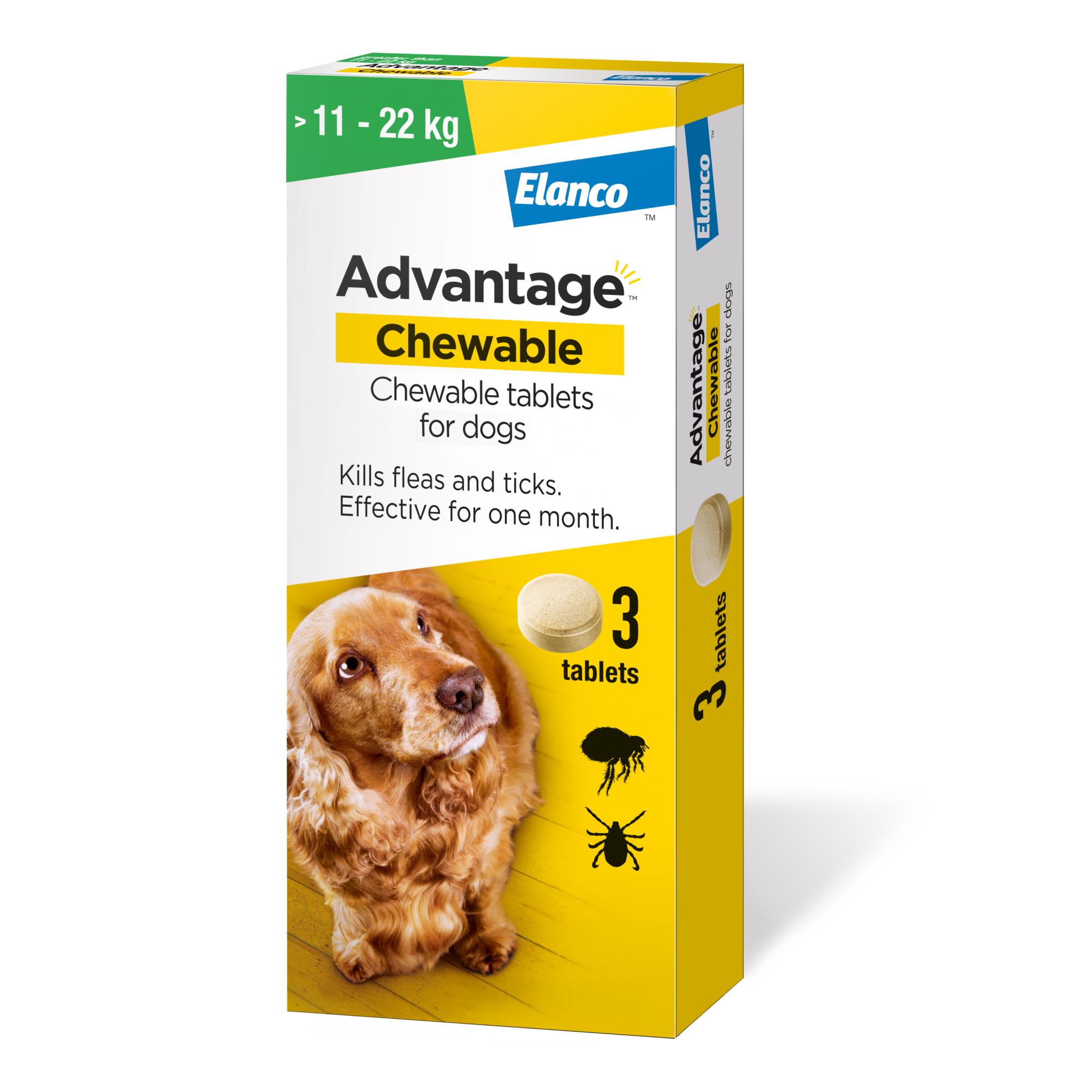 Advantage Chewable Tablets Flea & Tick Treatment for Dogs Image 1