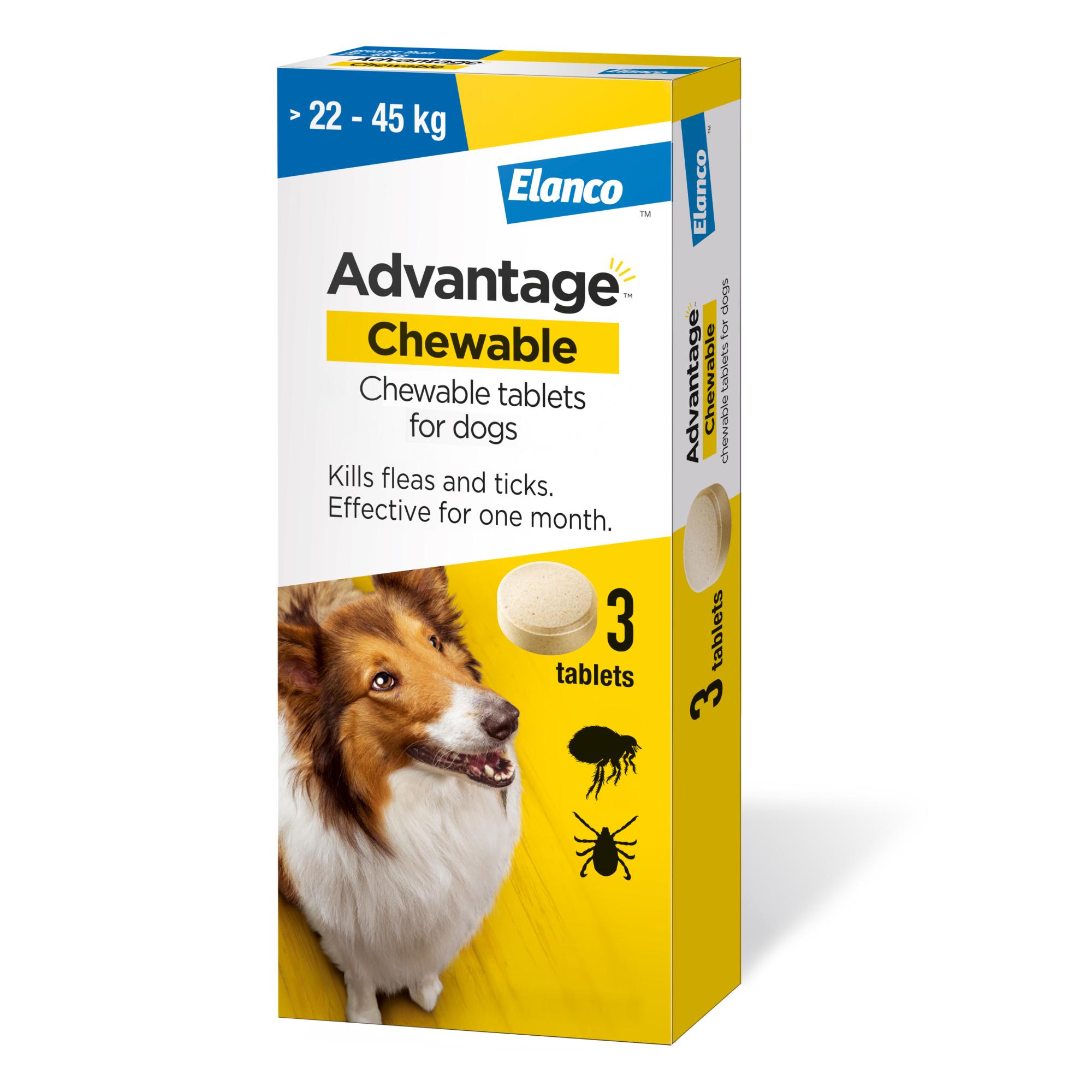 Advantage Chewable Tablets Flea & Tick Treatment for Dogs Image 1