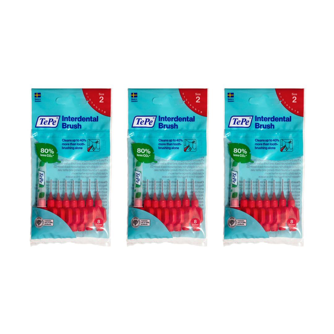 TePe Interdental Brushes Original Red 8 x 0.5mm Brushes Image 1