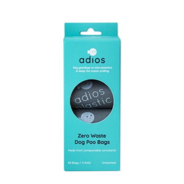 Adios Plastic Compstable Dog Poo Bags Grey Image 1