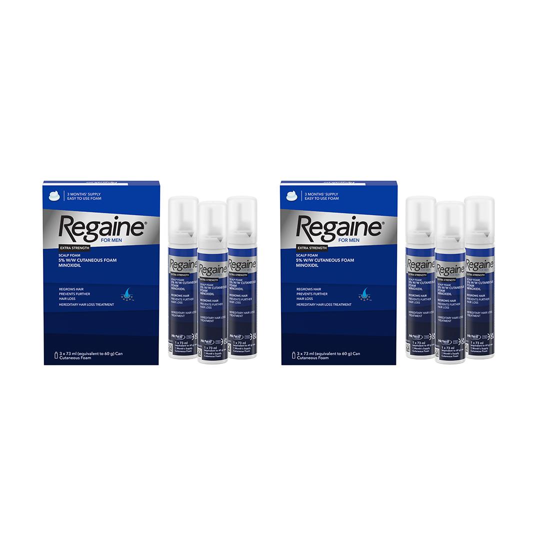Regaine 5% Extra Strength Hair Regrowth Foam For Men - 3 Month Supply 3x73ml Bottle Image 1