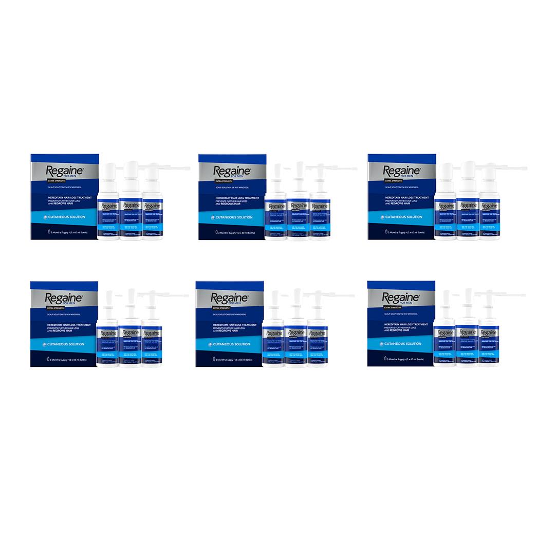 Regaine Extra Strength Hair Loss Solution For Men 3 Months 3 x 60ml Bottles Image 1