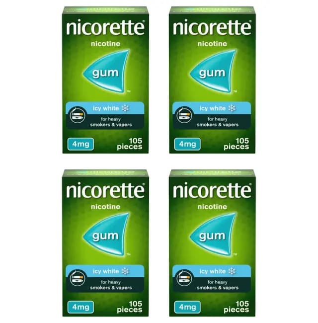 Nicorette Gum 4mg Icy White 105 Pieces Image 1