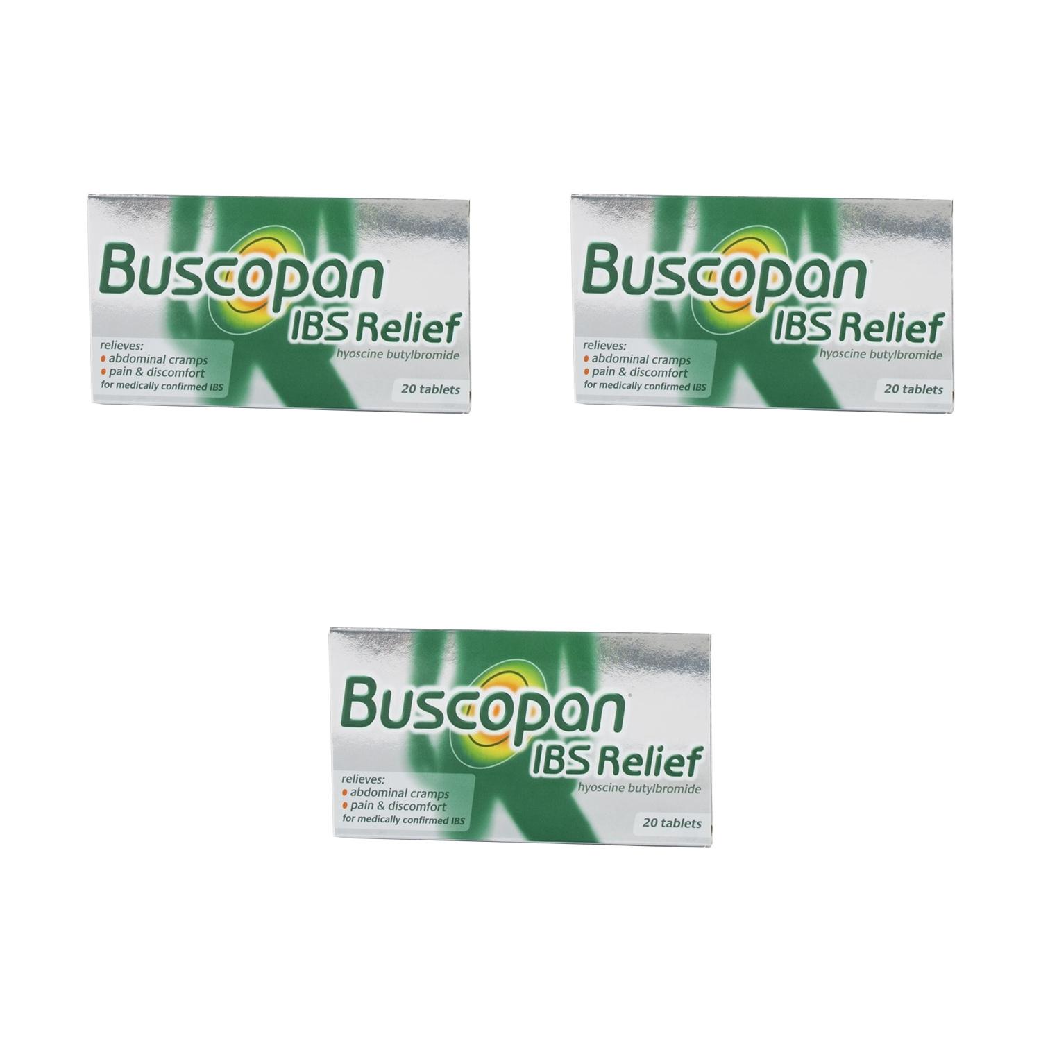 Buscopan IBS Relief Tablets for Stomach Pain Cramps Discomfort 20 Tablets Image 1