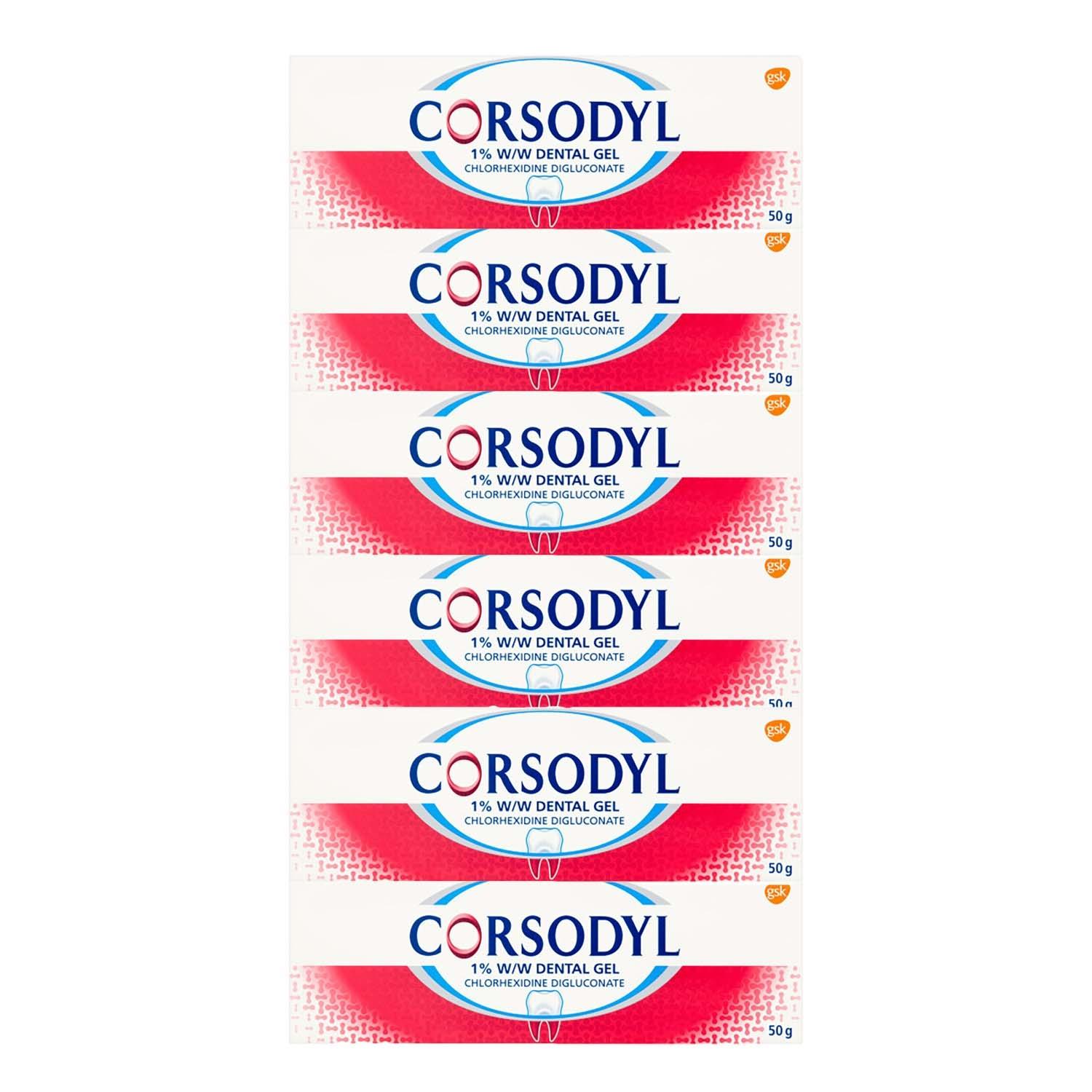 Corsodyl 1% W/W Gum Problem Treatment Dental Gel 50g Image 1