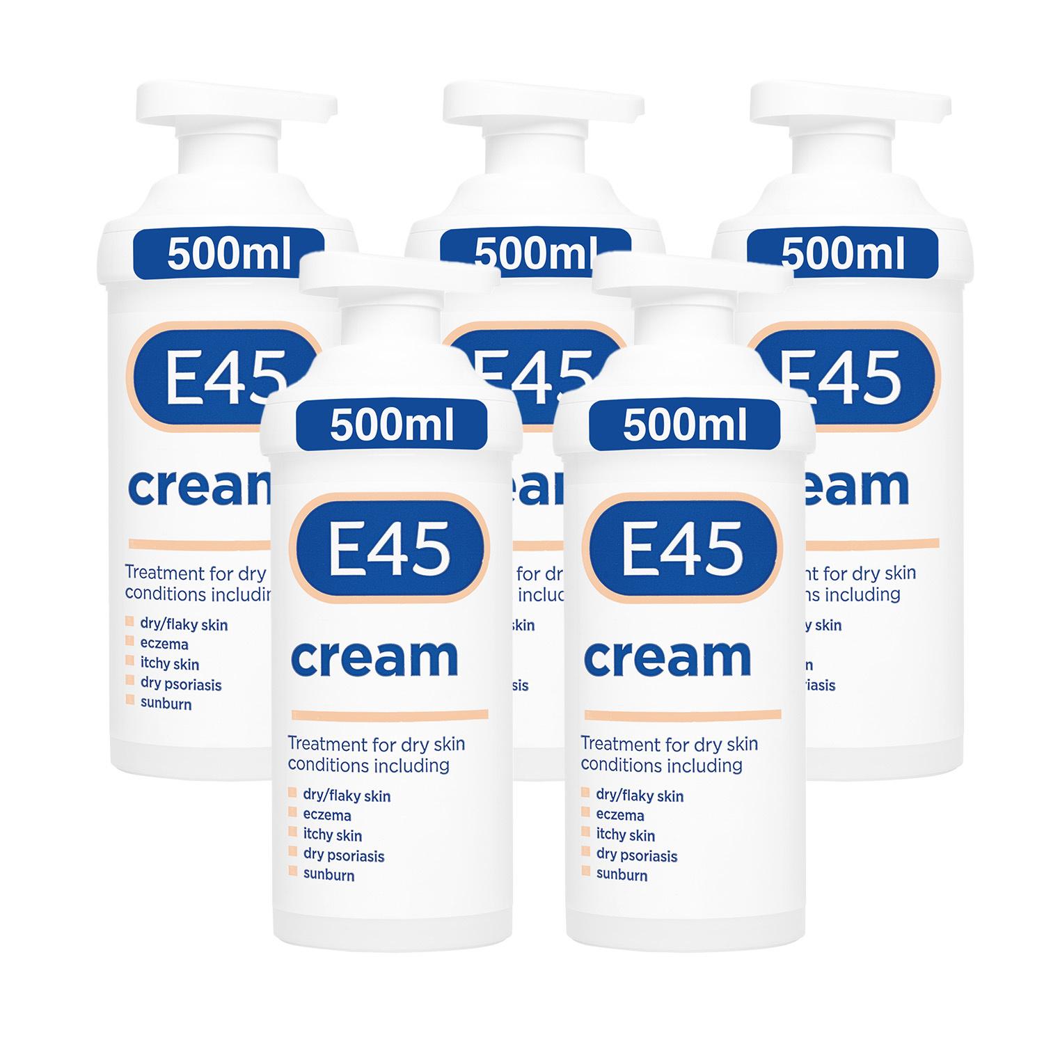 E45 Moisturiser Cream Moisturiser Pump 500g Image 1