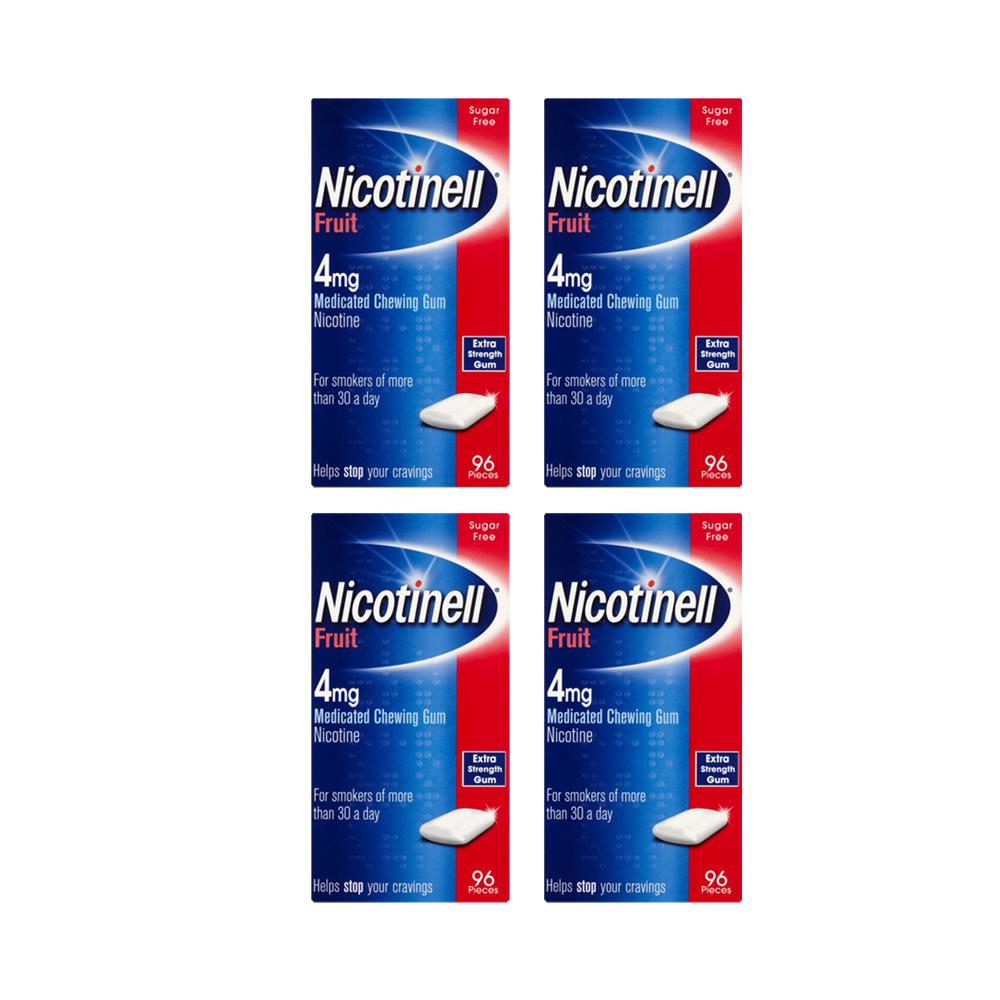 Nicotinell 4mg Extra Strength Gum - Fruit 96 Pieces Image 1