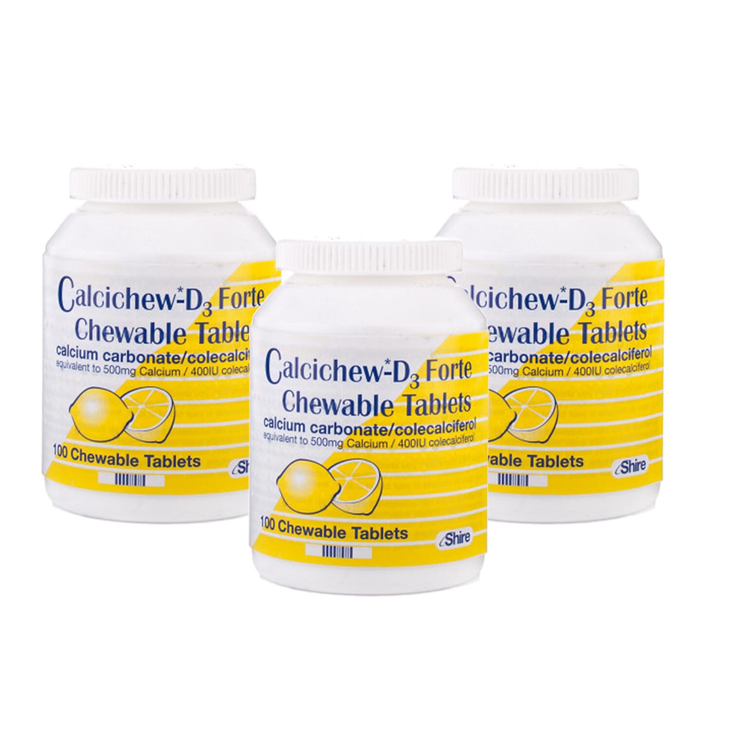 Calcichew D3 Forte Chewable 100 Tablets Image 1