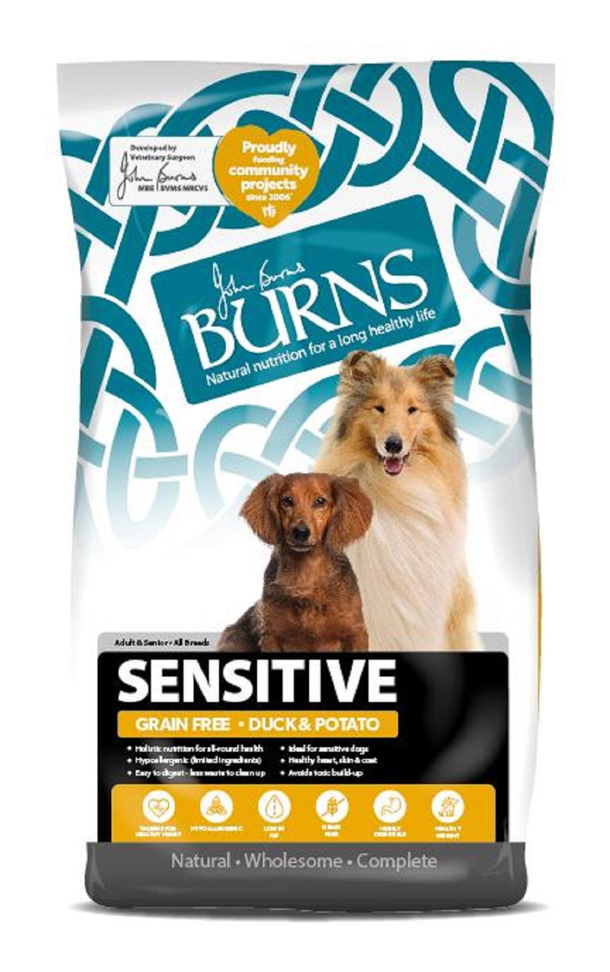 Burns Dog Sensitive Grain Free Duck & Potato 6kg Image 1