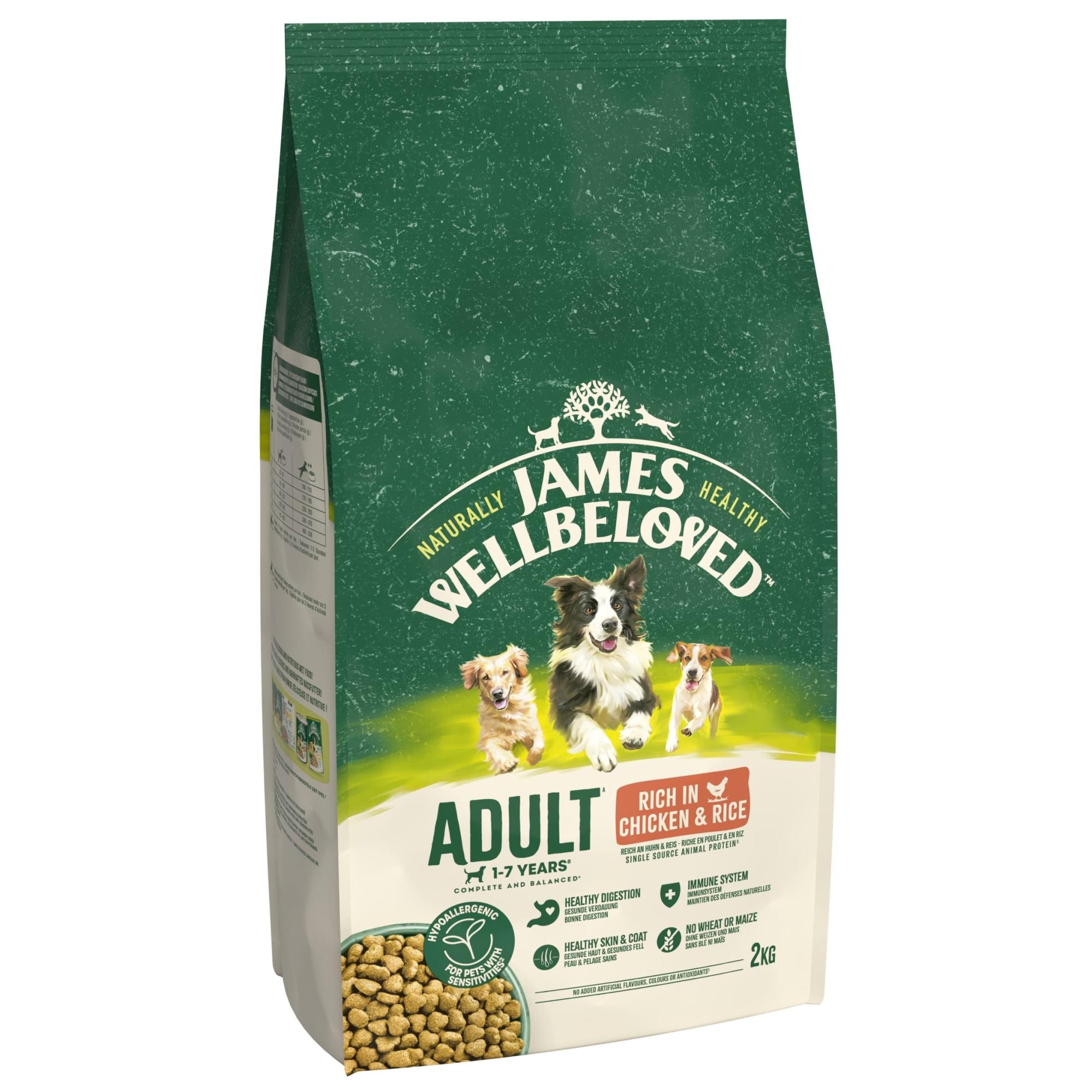 James Wellbeloved Dry Dog Adult Chicken & Rice 2kg Image 1