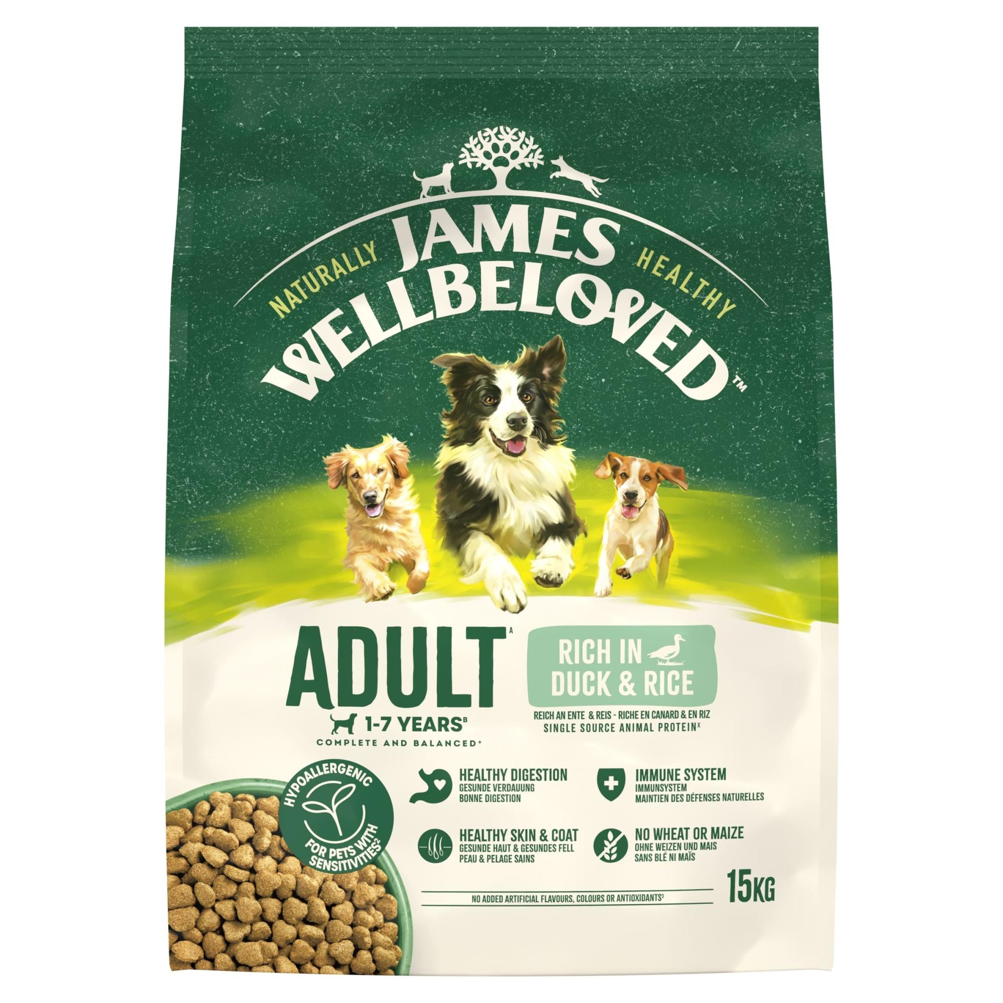 James Wellbeloved Dry Dog Adult Duck & Rice 15kg Image 1