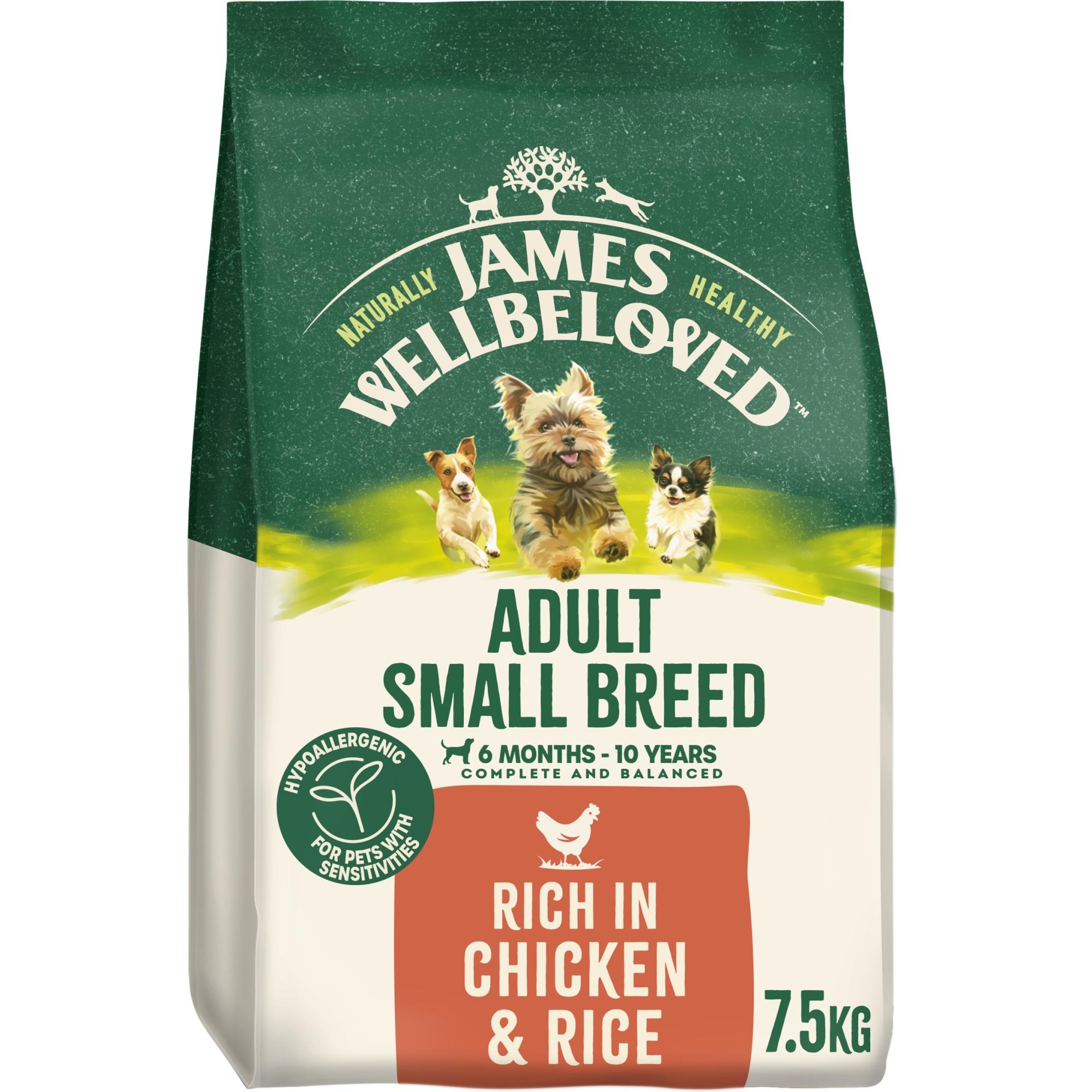 James Wellbeloved Dry Dog Adult SmallBreed Chicken & Rice 7.5kg Image 1
