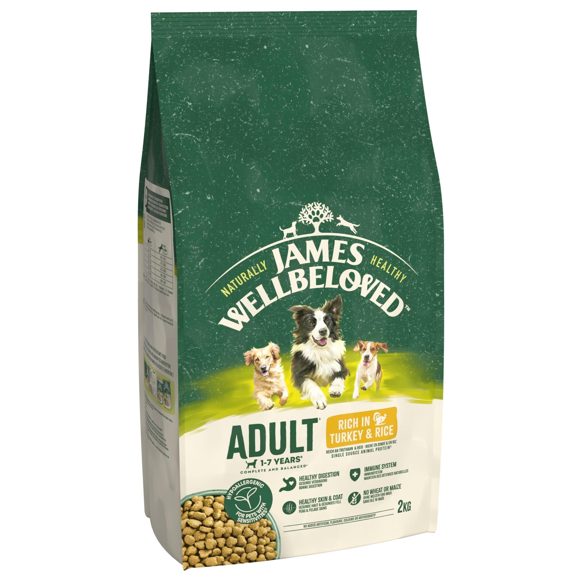 James Wellbeloved Dry Dog Adult Turkey & Rice 2kg Image 1