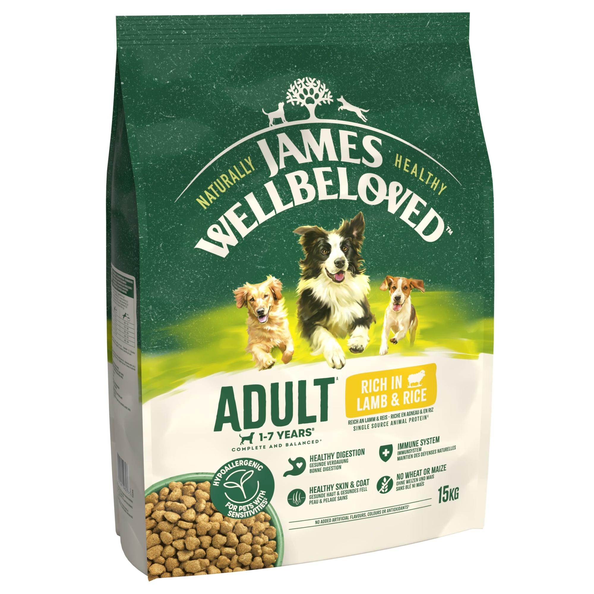 James Wellbeloved Dry Dog Adult Lamb & Rice 15kg Image 1