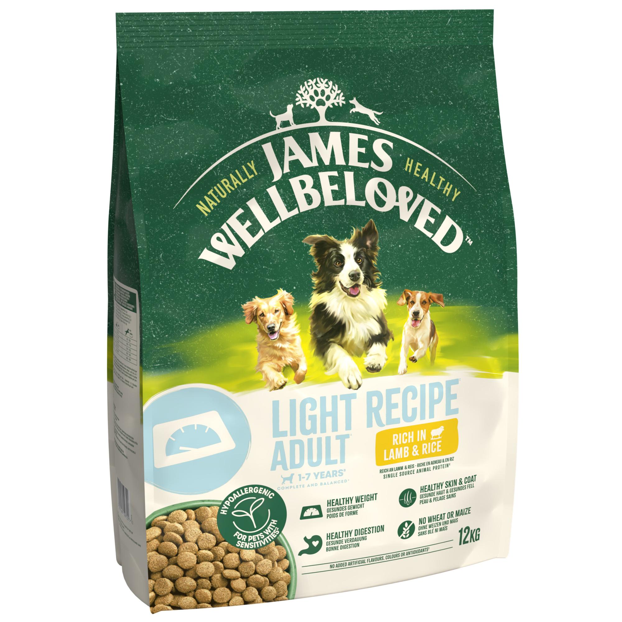James Wellbeloved Dry Dog Light Adult Lamb & Rice 12kg Image 1