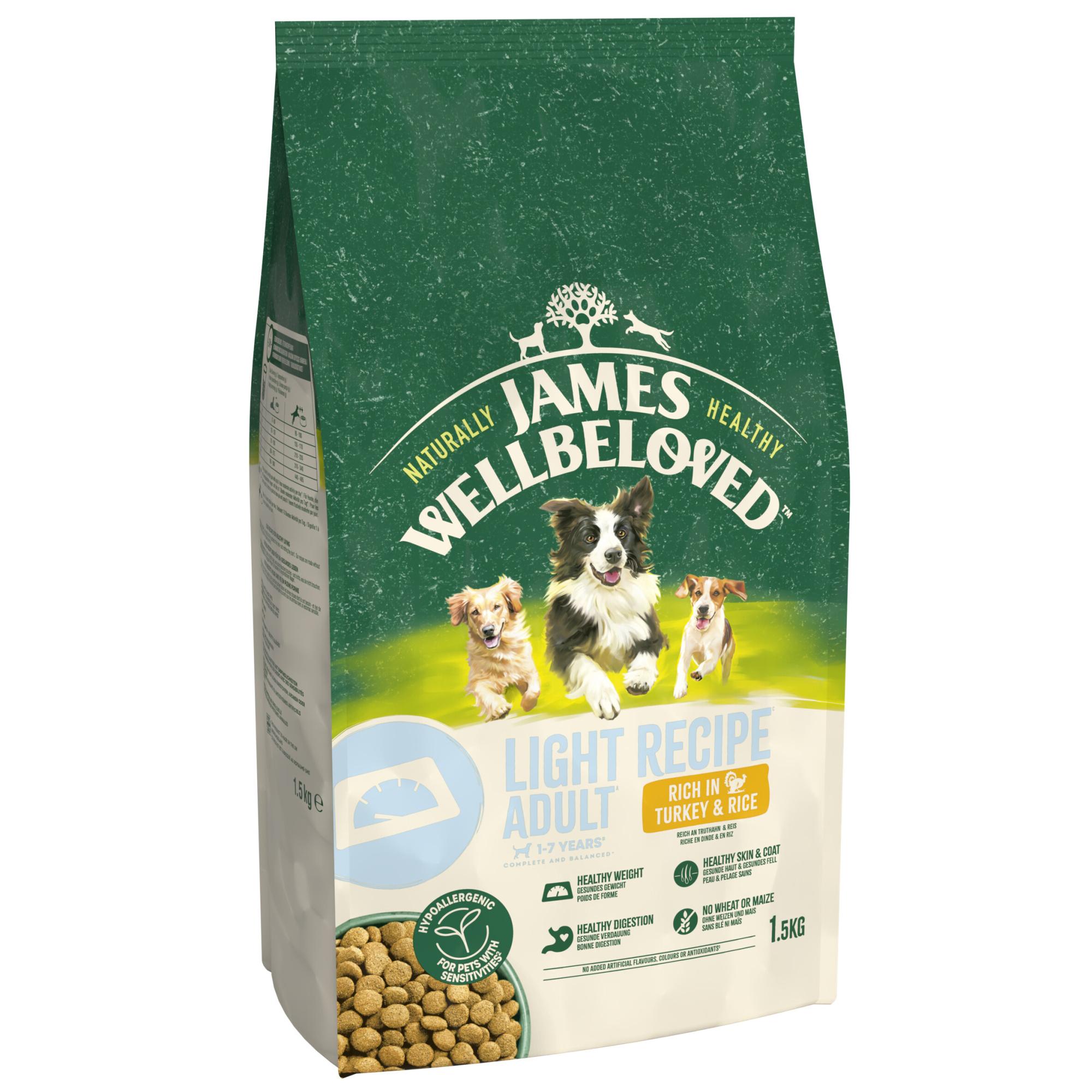 James Wellbeloved Dry Dog Light Adult Turkey & Rice 1.5kg Image 1