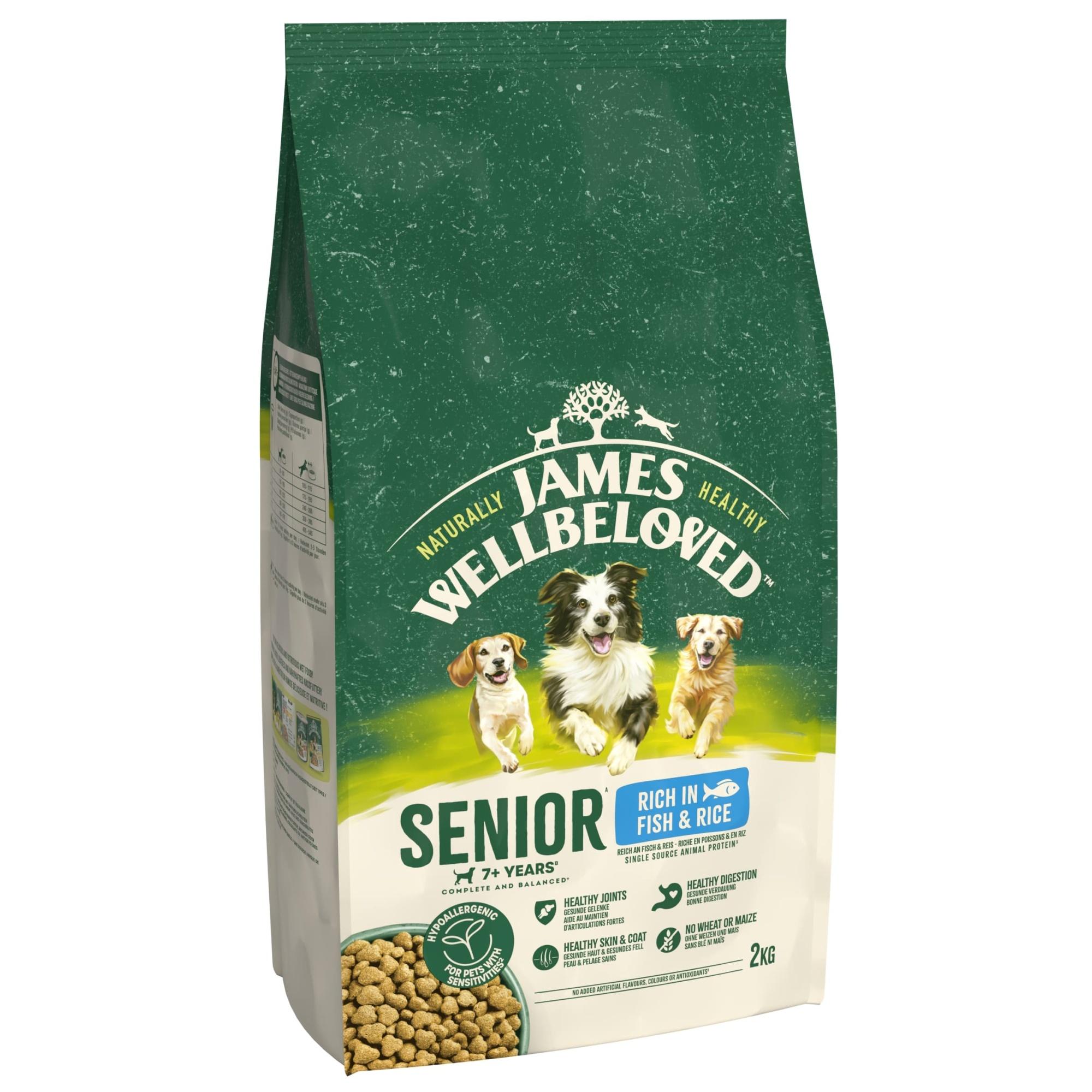 James Wellbeloved Dry Dog Senior Fish & Rice 2kg Image 1