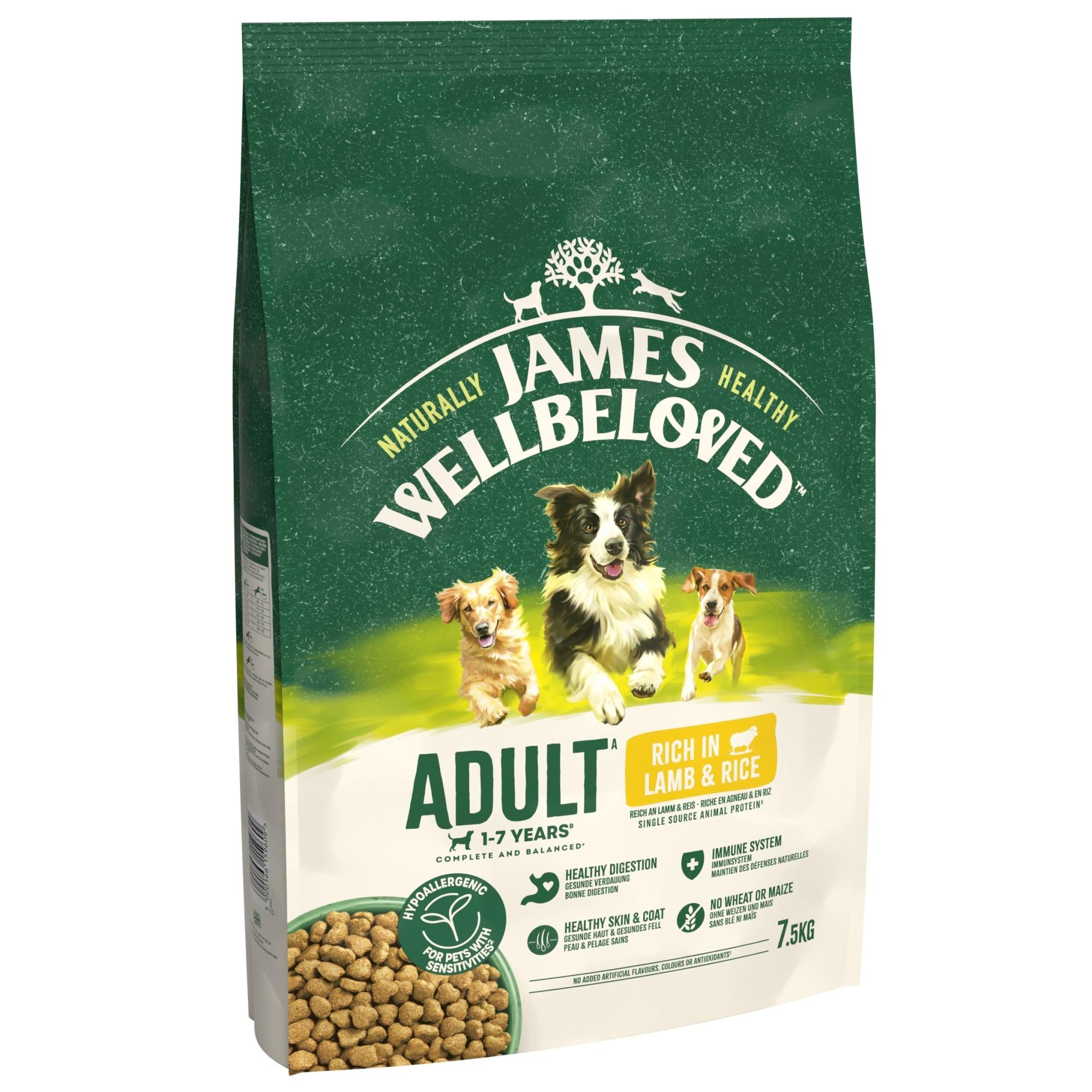 James Wellbeloved Dry Dog Adult Lamb & Rice 7.5kg Image 1