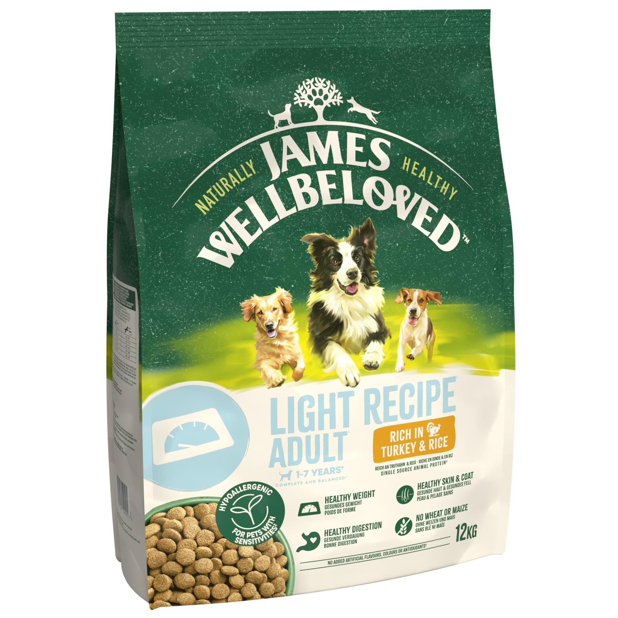 James Wellbeloved Dry Dog Light Adult Turkey & Rice 12kg Image 1