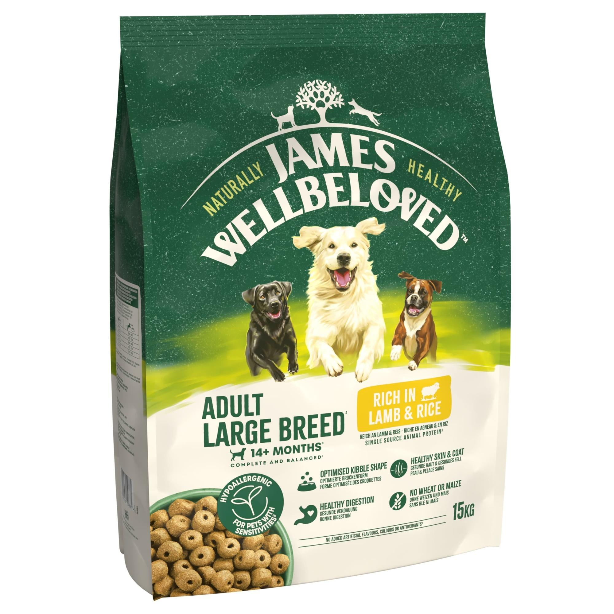 James Wellbeloved Dry Dog Adult Large Breed Lamb & Rice 15kg Image 1
