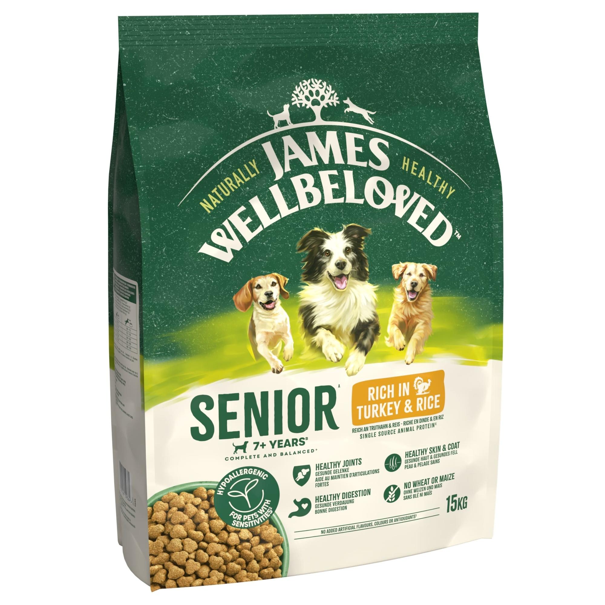 James Wellbeloved Dry Dog Senior Turkey & Rice 15kg Image 1